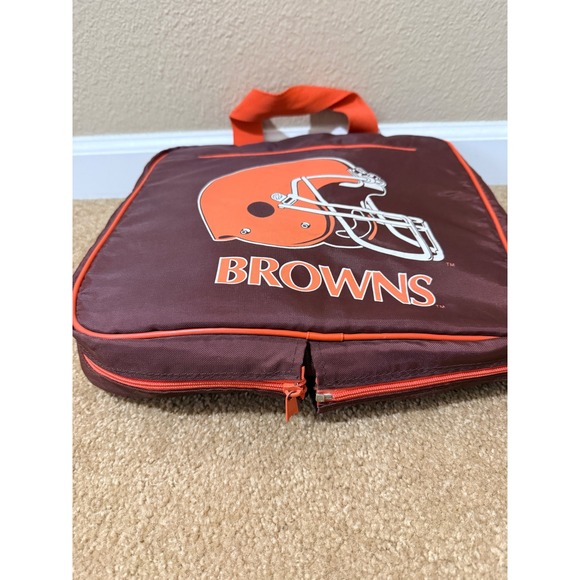 Cleveland Browns NFL Licensed Duffel Bag Orange Brown Vintage Super Bowl - Picture 3 of 8